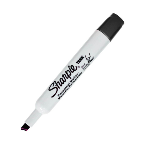 MARCADOR PERMANENTE SHARPIE TANK NEGRO CAJA DE 12
