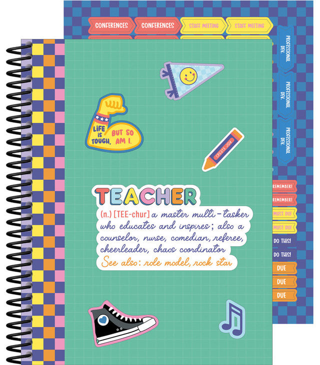 PLANNER BOOK PARA MAESTROS 12 MESES  8.4" X 10.9"  WE STICK TOGETHER 128 PGS