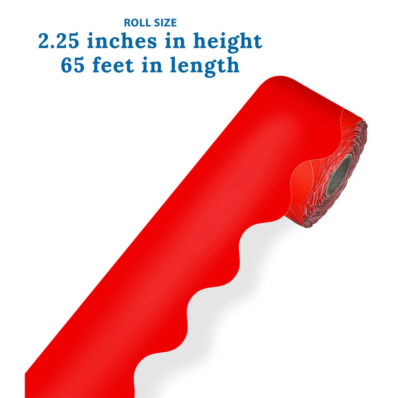 FRISOS EN ROLLO 2¼" X 65' ROJO CARSON DELLOSA