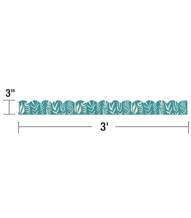 FRISOS TEAL WITH LEAVES SCALLOPED 36' CARSON DELLOSA