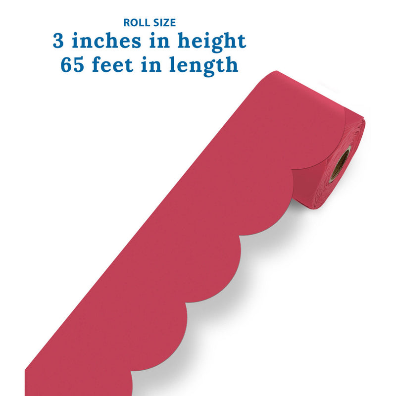 FRISOS EN ROLLO 3" X 65' BERRY RED CARSON DELLOSA