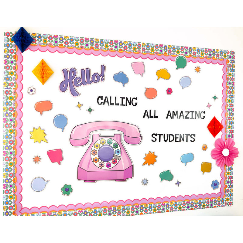 DECORACION HELLO! CALLING ALL AMAZING STUDENTS  SET DE 71 PIEZAS CARSON DELLOSA