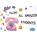 DECORACION HELLO! CALLING ALL AMAZING STUDENTS  SET DE 71 PIEZAS CARSON DELLOSA