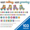 DECORACION KEEP ROLLING, KEEP GROWING SET DE 103 PIEZAS CARSON DELLOSA