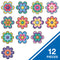 DECORACION FLORES GRANDES RETRO MIX PQ-12 CARSON DELLOSA