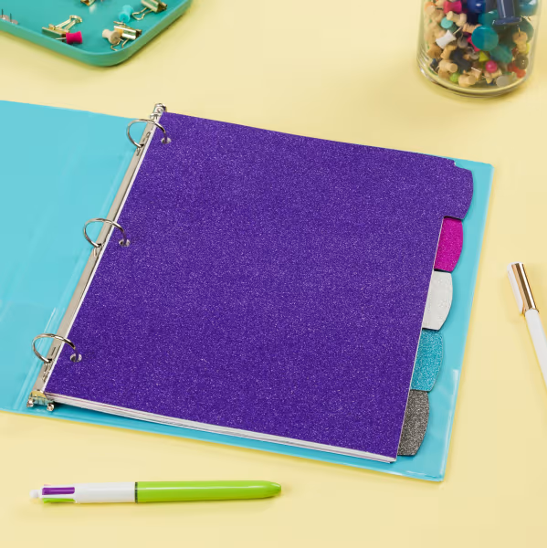 DIVISIONES DE CARPETA 5 TABS REVERSIBLES COLORES BRILLANTES AVERY