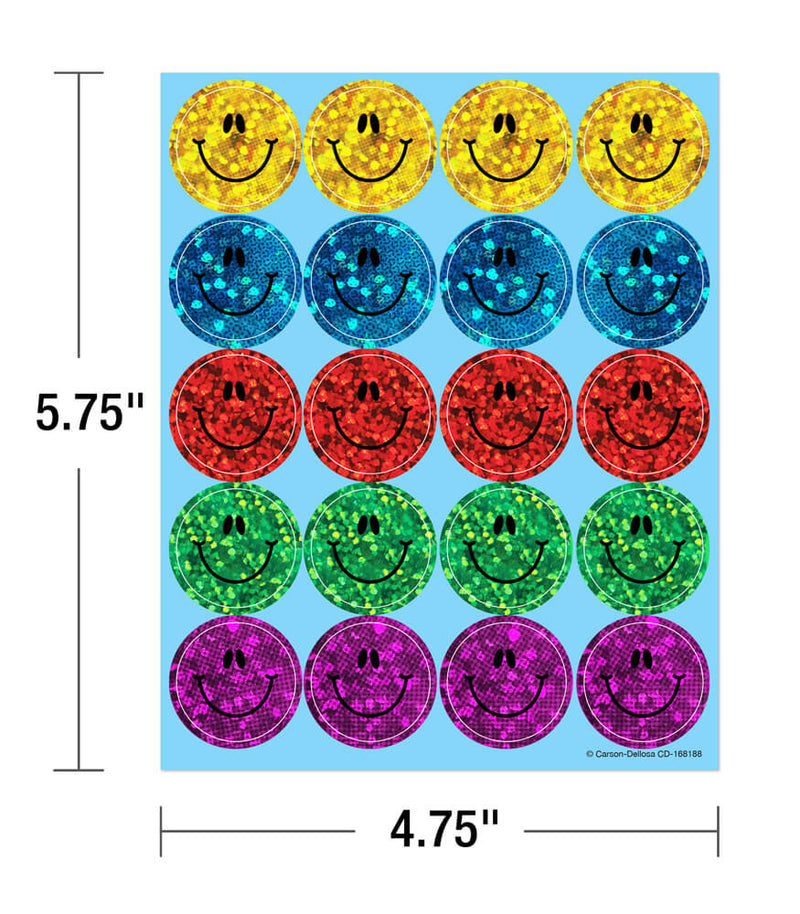 STICKER CARITAS SONRIENTES BRILLO PQ-80 CARSON DELLOSA