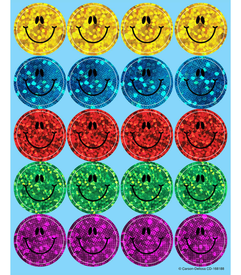 STICKER CARITAS SONRIENTES BRILLO PQ-80 CARSON DELLOSA