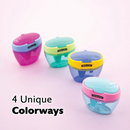 SACAPUNTAS CON ENVASE 3 AGUJEROS COLORES SURTIDOS RILEY BAZIC
