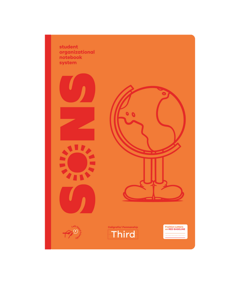 LIBRETA DE COMPOSICION PRIMARIA THIRD GRANDE DE CARPETA BLANDA "SONS" DE 200 PAGINAS