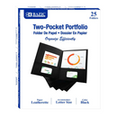 TWIN-POCKET FOLDER TAMAÑO CARTA CJ-25 COLOR NEGRO BAZIC
