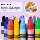 CRAYOLA 64 COLORES EN CAJA DE PLASTICO CON SACAPUNTAS BAZIC
