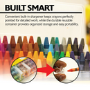 CRAYOLA 64 COLORES EN CAJA DE PLASTICO CON SACAPUNTAS BAZIC