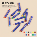 TIZA OIL PASTELS DE 12 COLORES BAZIC