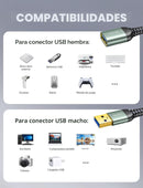 CABLE USB-A 3.0 EXTENSION DE 6FT DE ALTA CALIDAD