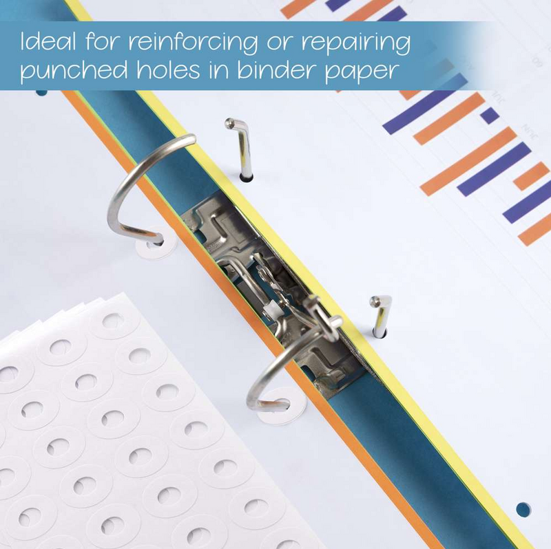 LABEL BLANCO REDONDO DE REFUERZO PARA CARPETA PQ-544 BAZIC