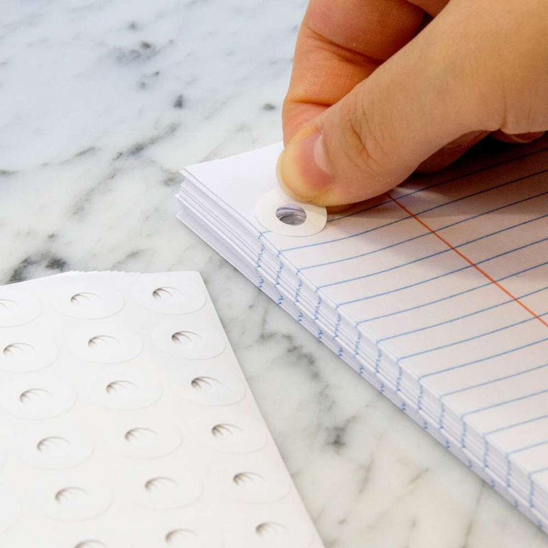 LABEL BLANCO REDONDO DE REFUERZO PARA CARPETA PQ-544 BAZIC