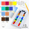 PINTURA ACRILICA SET 12 COLORES EN TUBO 12ml/ea (0.4 OZ) BAZIC