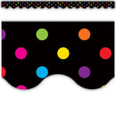 FRISOS BORDE ESCALPADO NEGRO CON PUNTOS MULTICOLOR 35' TEACHER CREATED