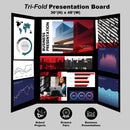 PRESENTATION BOARD EN CARTON TRI-FOLD NEGRO 36" X 48" BAZIC