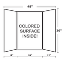 PRESENTATION BOARD EN CARTON TRI-FOLD COLORES SURTIDOS 36" X 48" BAZIC