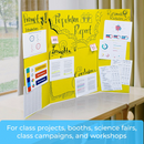PRESENTATION BOARD EN CARTON TRI-FOLD COLORES SURTIDOS 36" X 48" BAZIC