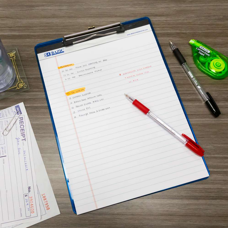 LIBRETA PAD TAMAÑO CARTA BLANCA PQ-12 BAZIC