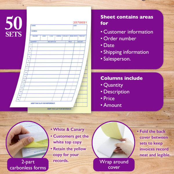 LIBRETA DE VENTAS 2 PARTES  3" X 5" BAZIC