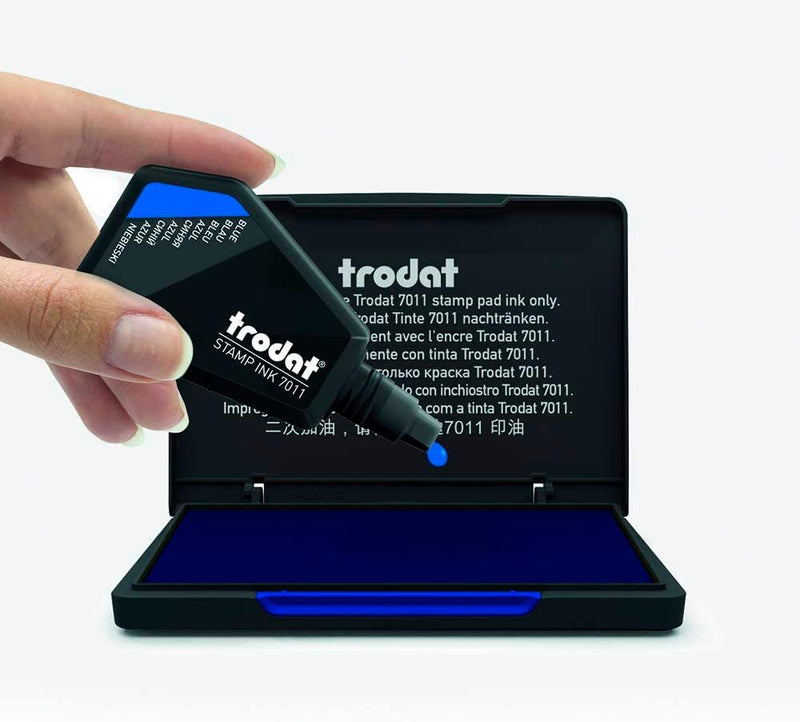 TINTA PARA PAD EN GOTERO AZUL DE 1 OZ. TRODAT