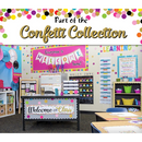 DECORACION BIENVENIDOS CONFETTI 8" x 39" TEACHER CREATED
