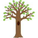 DECORACION BIG TREE WITH POLKA DOTS LEAVES BULLETIN BOARD SET PQ-78 TEACHER CREATED