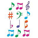 DECORACION NOTAS MUSICALES (MUSICAL NOTES) MINI ACCENTS PQ-36 TEACHER CREATED