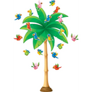 DECORACION TROPICAL TREES BULLETIN BOARD SET PQ-71 TEACHER CREATED
