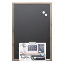 PIZARRA RUSTICA MARCO DE MADERA PARA MARCADORES DE TIZA 20" X 30" BAZIC