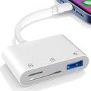 LECTOR DE TARJETAS DE MEMORIA Y CAMARA PARA IPHONE Y IPAD
