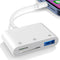 LECTOR DE TARJETAS DE MEMORIA Y CAMARA PARA IPHONE Y IPAD