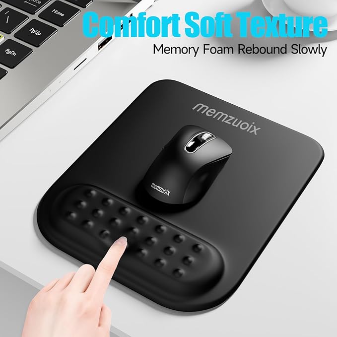 MOUSE PAD GEL NEGRO ERGONOMICO