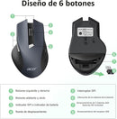 MOUSE INHALAMBRICO COLOR NEGRO ACER OMR266