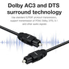 CABLE DE FIBRA OPTICA AUDIO DE 6FT NEGRO