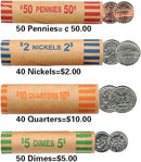 ROLLOS PARA ENVOLVER MONEDAS 100CT ASST