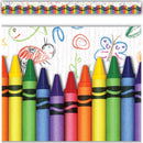 FRISOS BORDE RECTO CRAYOLAS (CRAYONS) 35' TEACHER CREATED