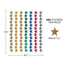 STICKERS DE ESTRELLAS EN ALUMINIO PQ-686 TEACHER CREATED