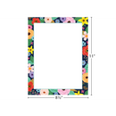 PAPEL CON BORDE DE DISEÑO FLORES (WILDFLOWERS) PQ-50 TEACHER CREATED