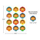 STICKERS PAVOS (TURKEYS) PQ-72 TEACHER CREATED