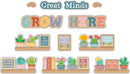 DECORACION HAPPY CACTUS CREW MINDS GROW HERE MINI BULLETIN BOARD SET PQ-30 TEACHER CREATED