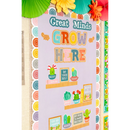 DECORACION HAPPY CACTUS CREW MINDS GROW HERE MINI BULLETIN BOARD SET PQ-30 TEACHER CREATED