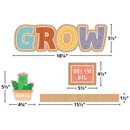 DECORACION HAPPY CACTUS CREW MINDS GROW HERE MINI BULLETIN BOARD SET PQ-30 TEACHER CREATED