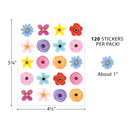 STICKERS DE FLORES (WILDFLOWERS) PQ-120 TEACHER CREATED