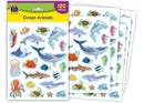 STICKERS ANIMALES OCEANO PQ-120 TEACHER CREATED