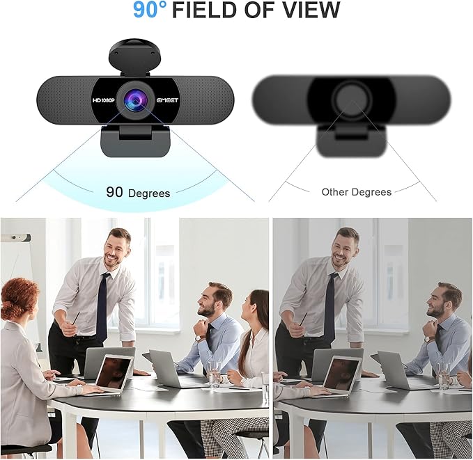 CAMARA USB EMEET FUL HD DE 1080p PARA LLAMADAS Y CONFERENCIAS EN LINEA